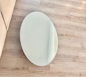 Oval Medicine Cabinet with Inside And Outside Mirror