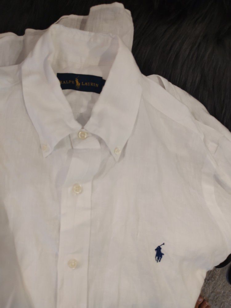 Ralph Lauren men’s medium button down linen shirt