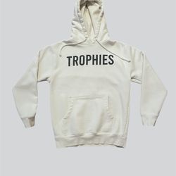 Trophies vintage cream off while hoodie sweatshirt Size Medium 