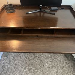 Mid century Modern Wood And Metal Desk