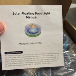 Solar Floating Pool Lights