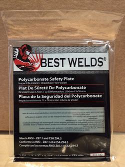 Best Welds 4-1/2 X 5-1/4 POLY CARBONATE SAFETY PLATE 932-442  - 10 PK