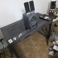Computer Desk  and SOEAKERS with Sub