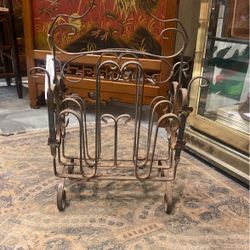 Unique Wrought Iron Magazine Rack