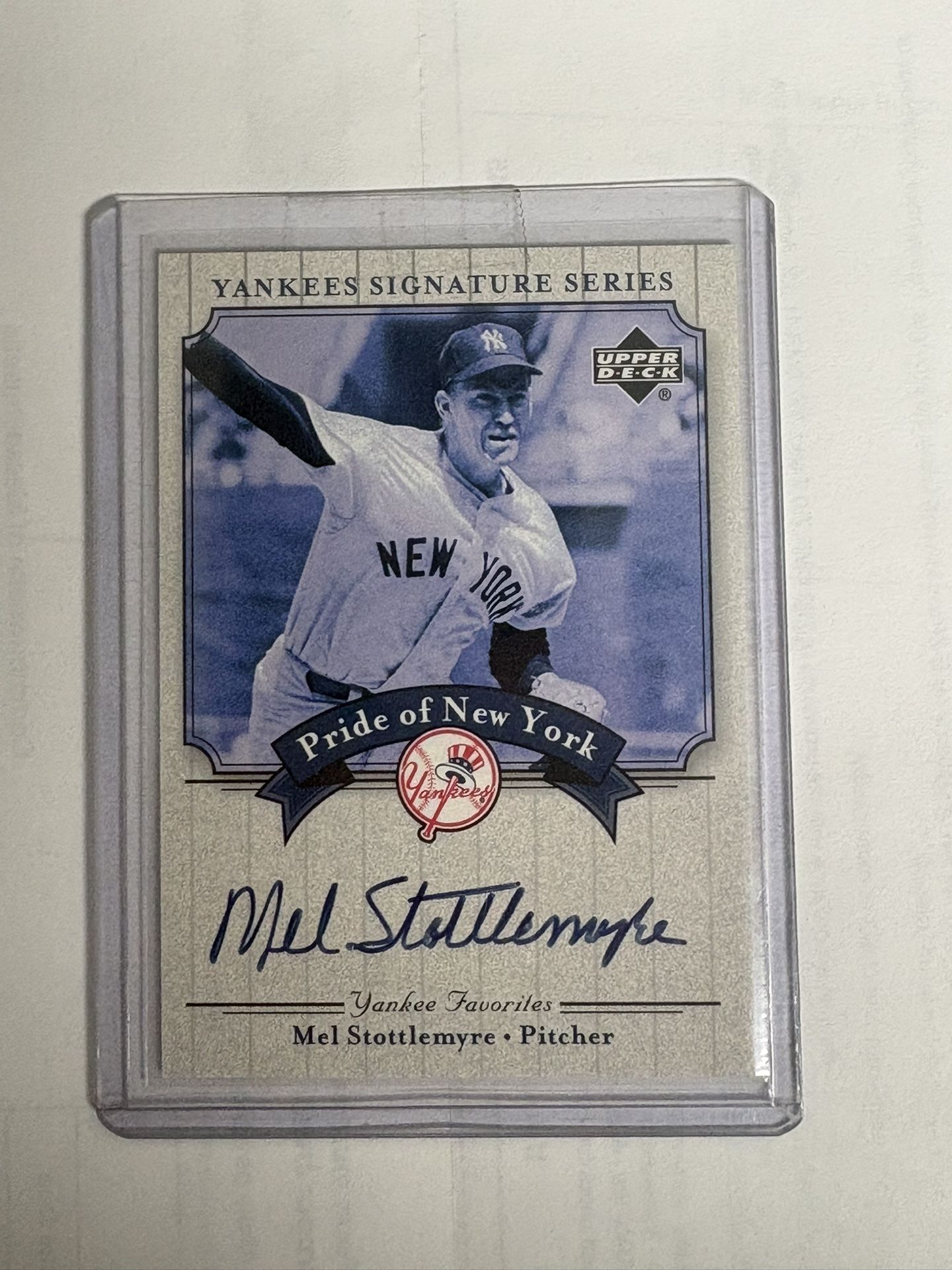 2003 Mel Stottlemyre Upper Deck Auto Card
