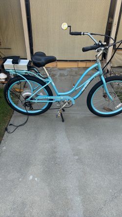 Pedego electric bike step thru color blue