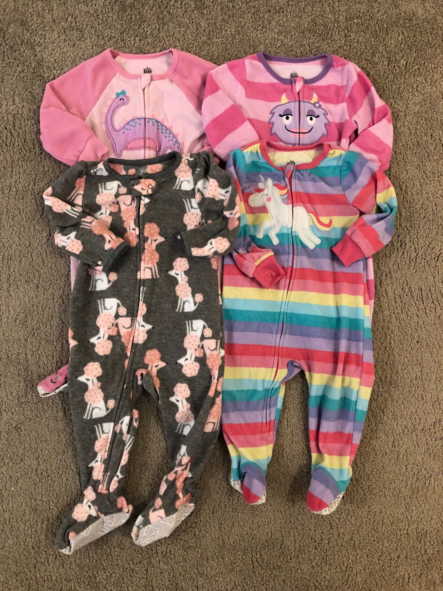 Set of girl sleepers 12 months