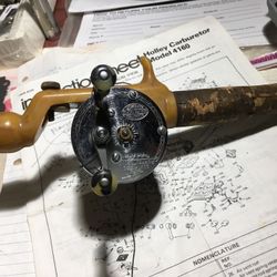 Antique fishing rod and reel