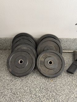 Black Rubber Bumper Plates Set