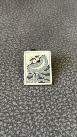 Disney Cheshire Cat Black & White Snapshot Pin