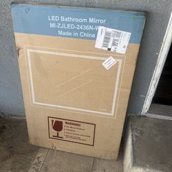 LED Bathroom Mirror, 24"x36" with Frontlit and Backlit Anti-Fog Mirror with Lights LED Vanity Mirror for Bathroom 3 Colors Temperature & Dimmable Bath