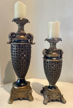 Large Elegant Candle Holder Decor Set