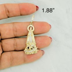 ❤️ 10k Gold pendant Virgin of charity  ❤️ Virgen De La Caridad Del Cobre Oro 