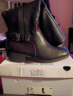 A pair of Croft & Barrow tall Womens boots with an Ortholite Eco insole. Size 8. Black Brand New. Retail $80. Only $60.