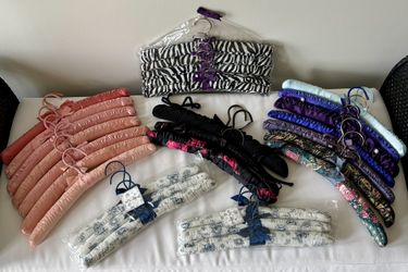 28 Pc. Lot of Satin Padded Clothes Hangers
