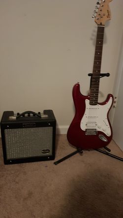 Squire strat fender electric guitar