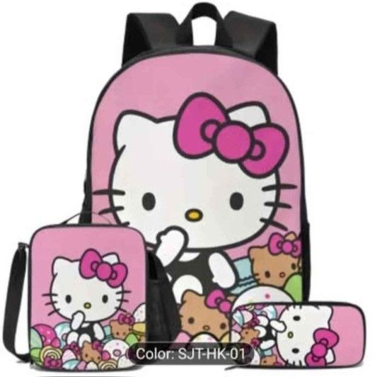Hello Kitty 3 Piece Backpack Set 