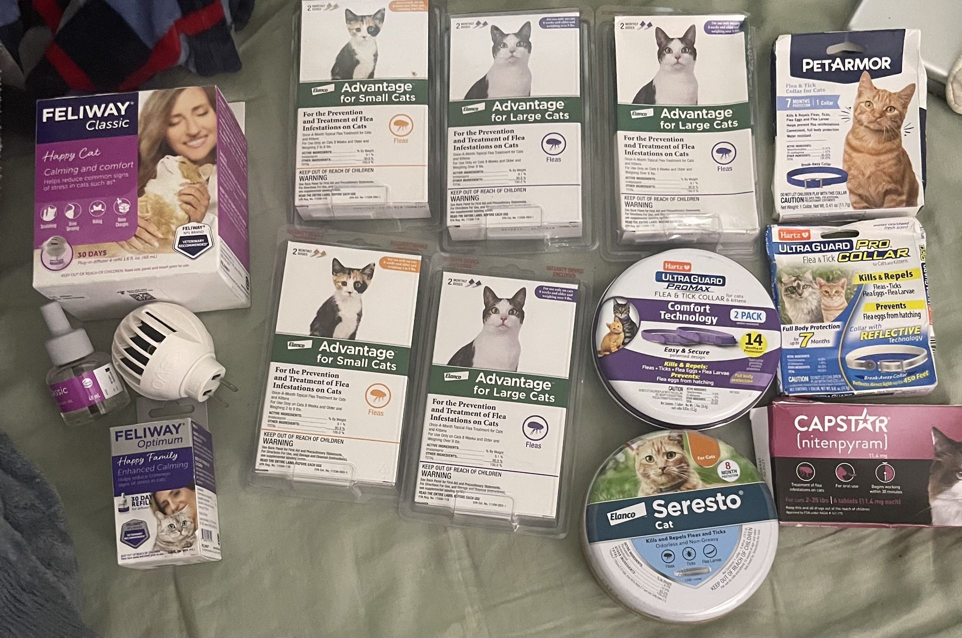 Cat Supplies! Flea Meds And Feliway Plus Refills 