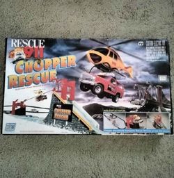 Marchon Rescue 911 Chopper Rescue Electric Slot Car Road Rescue Set NIB 1993
