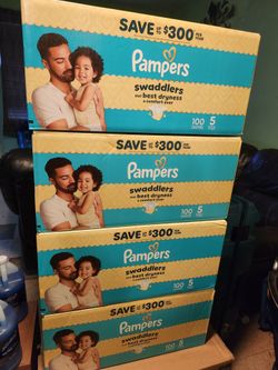 Pampers Swaddlers/$42 each (cada caja)
