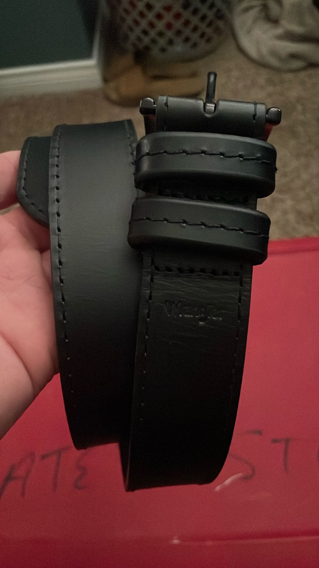 Size 38 Wrangler Leather Belt Black