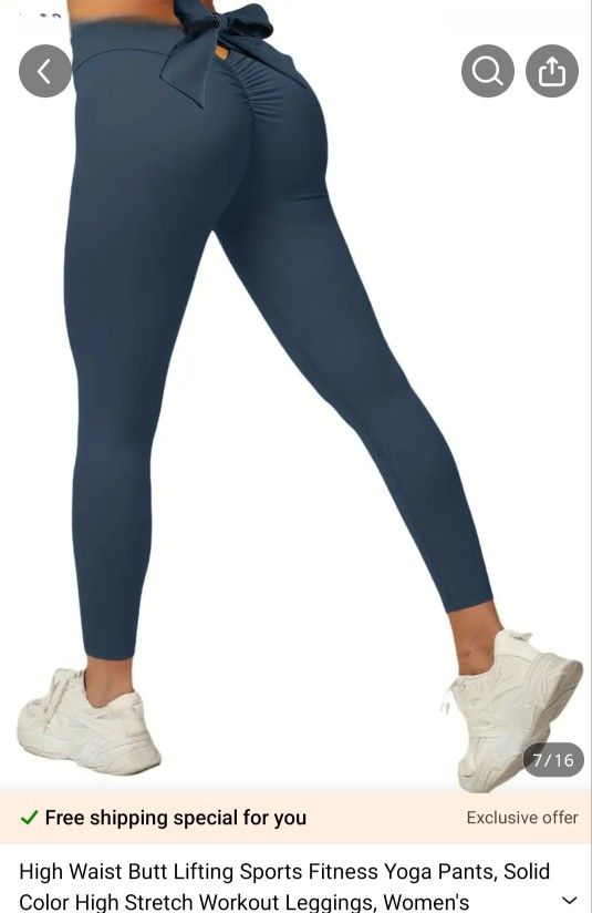 High Waist Butt Lifting Sports Fitness Yoga Pants, Solid Color High Stretch Workout Leggings, Women's Activewear