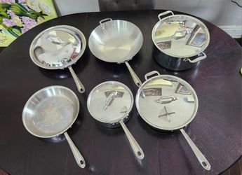 All Clad Stainless Steel Cookware Lot Set Of 6