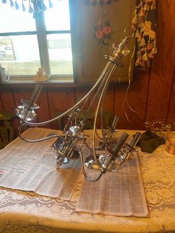 Crome/glass chandelier: $15.00
