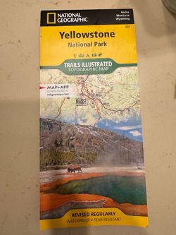 Waterproof Yellowstone map