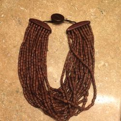 De Canutillos De Madera. wooden bead necklace, handmade, soft.