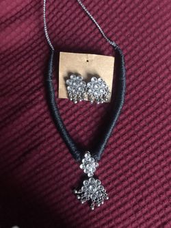Necklace and earrings