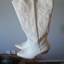Leather Cowgirl Boots Newf + Top Fashion 