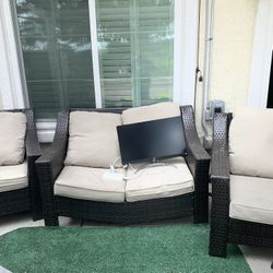 Patio Chairs Set (3) + LG Monitor - Need Gone Asap