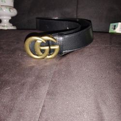 $540 GUCCI SUPREME BELT MONOGRAM GG G BUCKLE BLACK LEATHER AUTHENTIC REDUCED