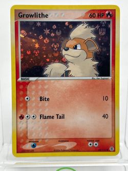 Pokémon TCG EX FireRed & LeafGreen Growlithe 64/112 Holo English