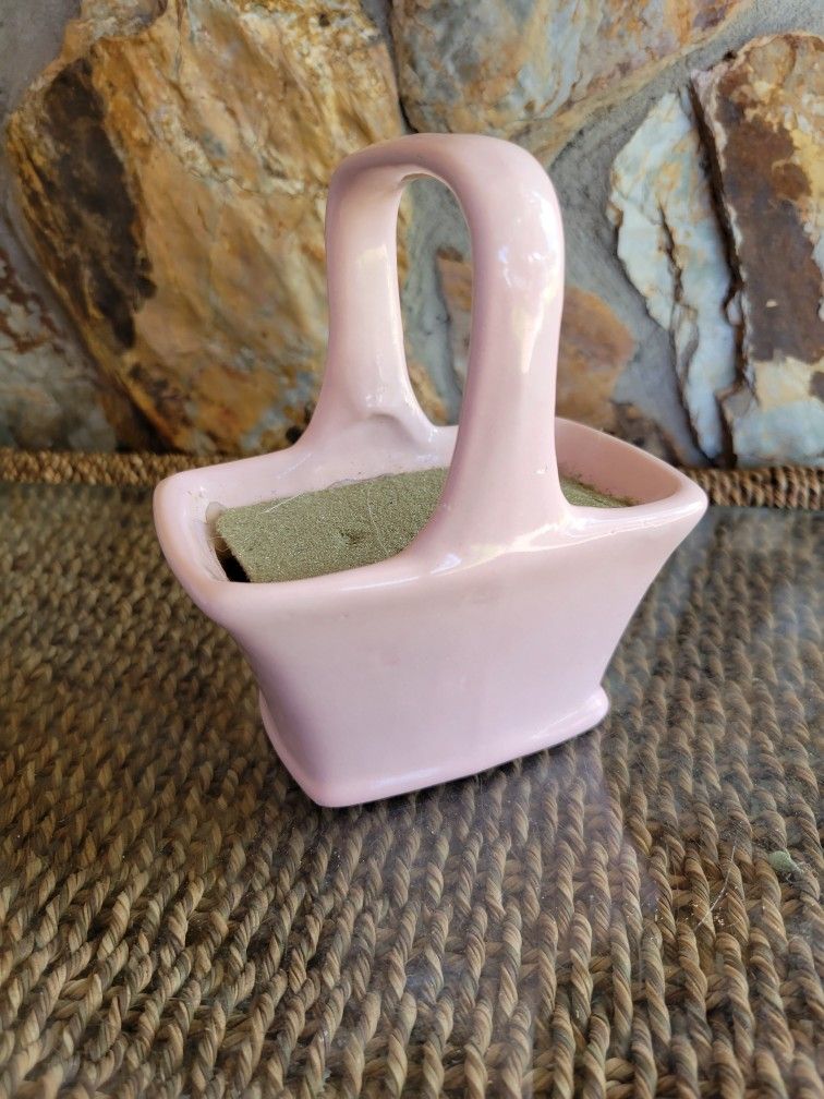 Small Ceramic Pink Pot
