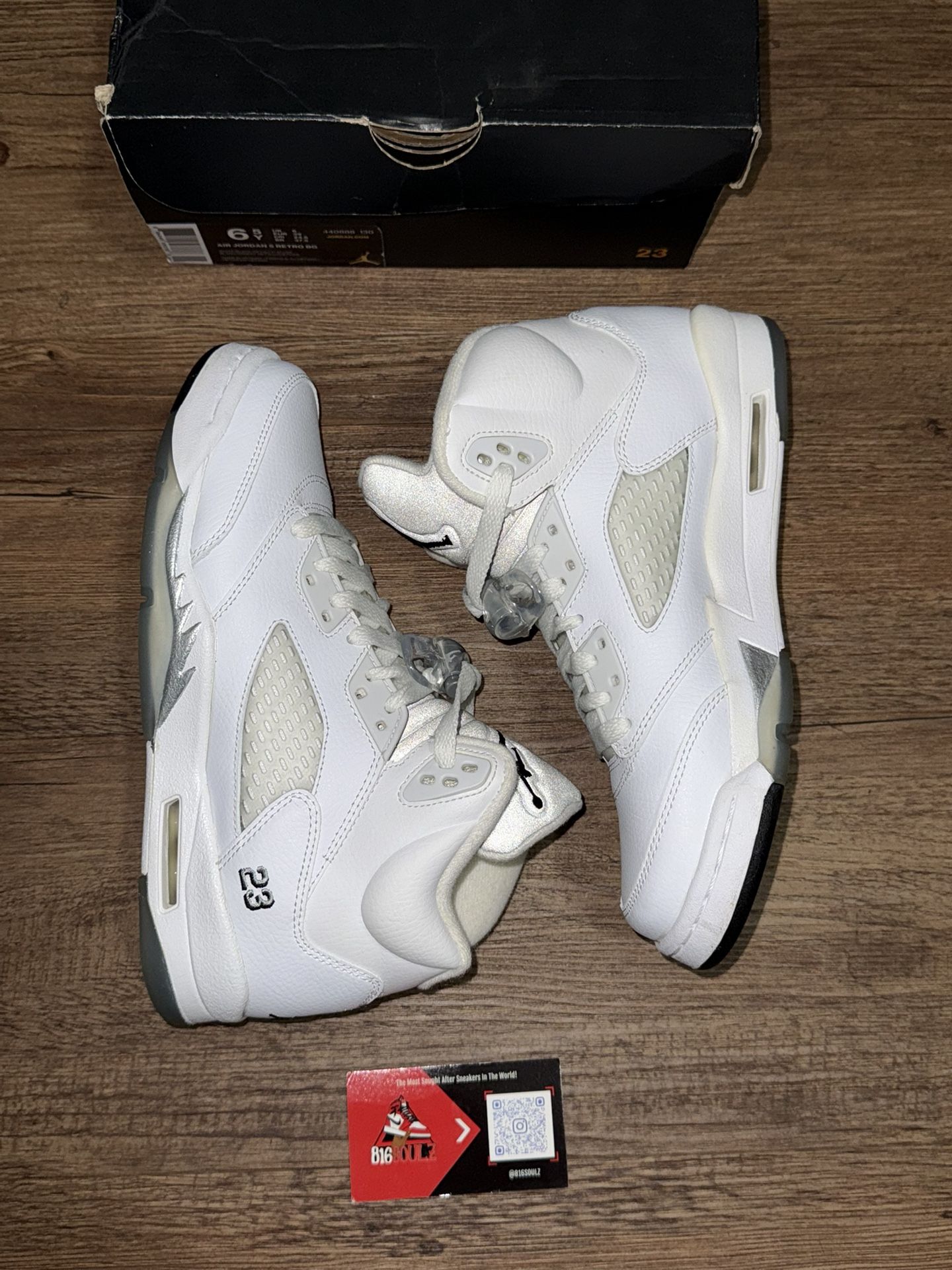 Air Jordan 5 White Metallic 