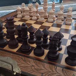 Hand Crafted Oriental Chess Board And Peices 