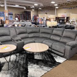 Reclining Sectional In Stock For Fast Delivery 