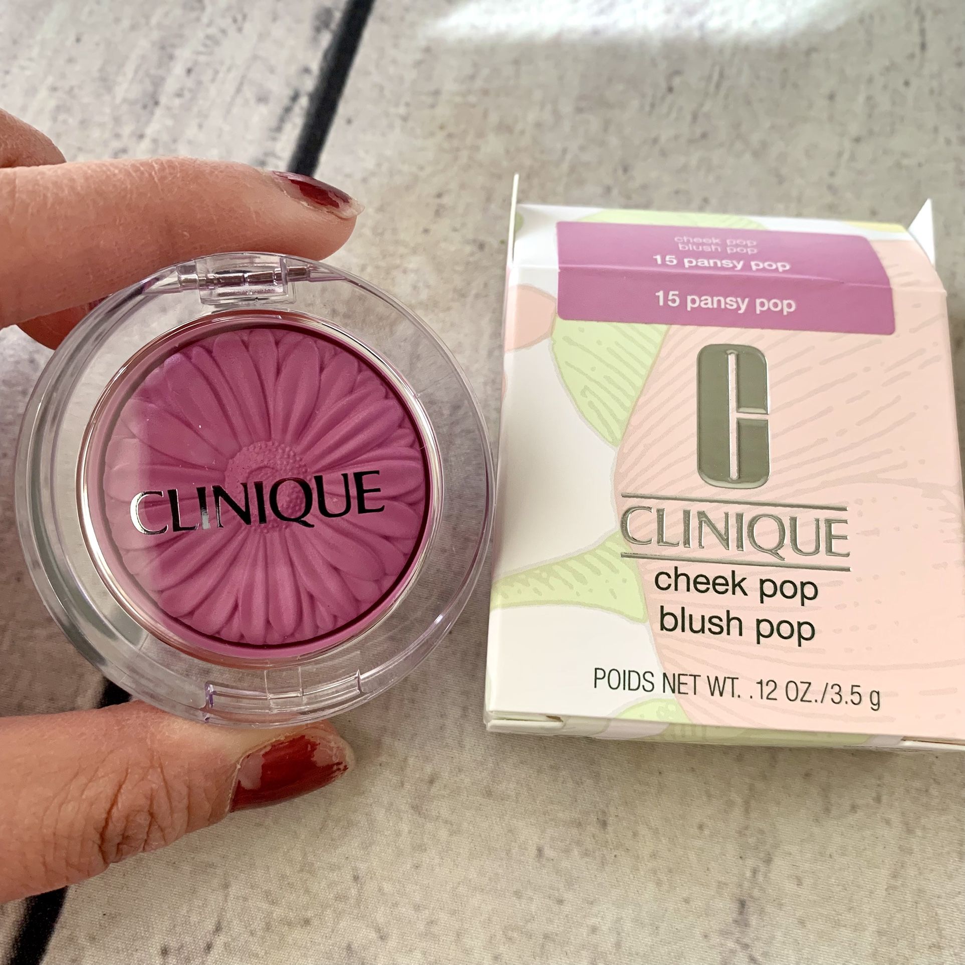 Clinique Cheek Pop Blush Pop #15 Pansy Pop 0.12 Oz/3.5g Full Size.