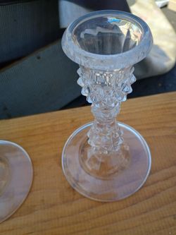 Lead Crystal Candlestick Holders