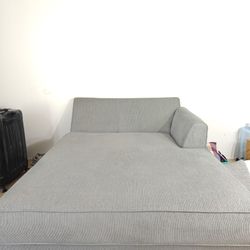 Grey Chaise Lounge Sofa / Daybed – Great for Apartments