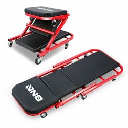 40 Inches 2 IN 1 Rolling Folding Car Creeper Seat