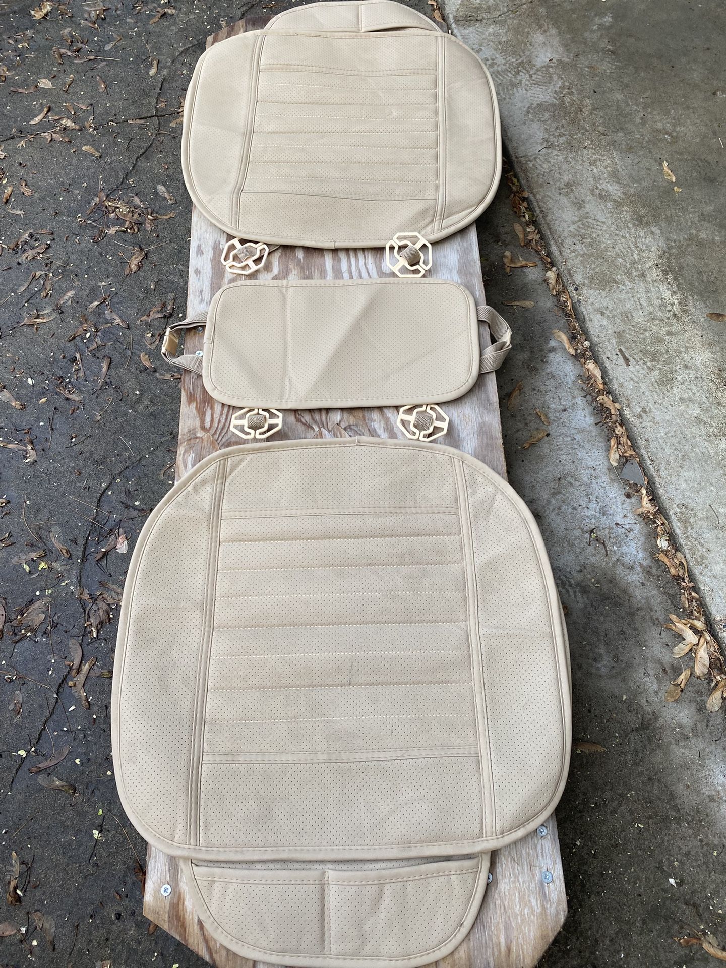 2 Car Seat Base Covers With Pockets and 1 Console Cover