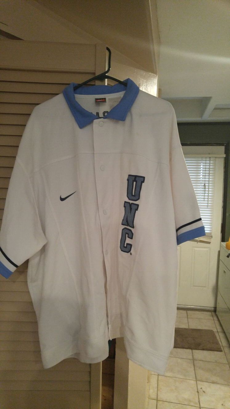 NIKE UNC warm up shirt/jacket.