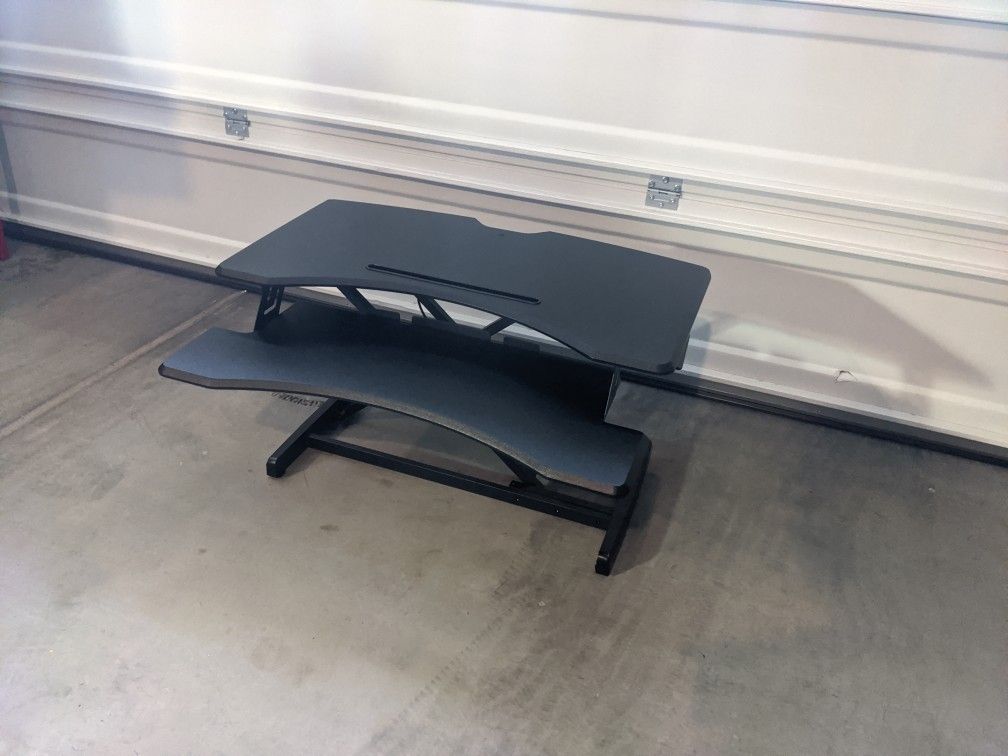 Fezibo Table Top Adjustable Height Desk, 34" x 24" x 6.5" to 19.5"H