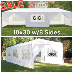 10x30 Waterproof wedding party tent outdoor canopy teng with 8 side walls white FOR S@LE