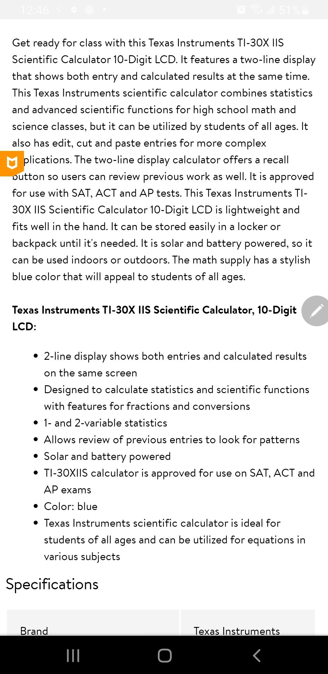 TI 84 Plus Silver Edition graphing Calculator & a TI 30x IIS scientific calculator