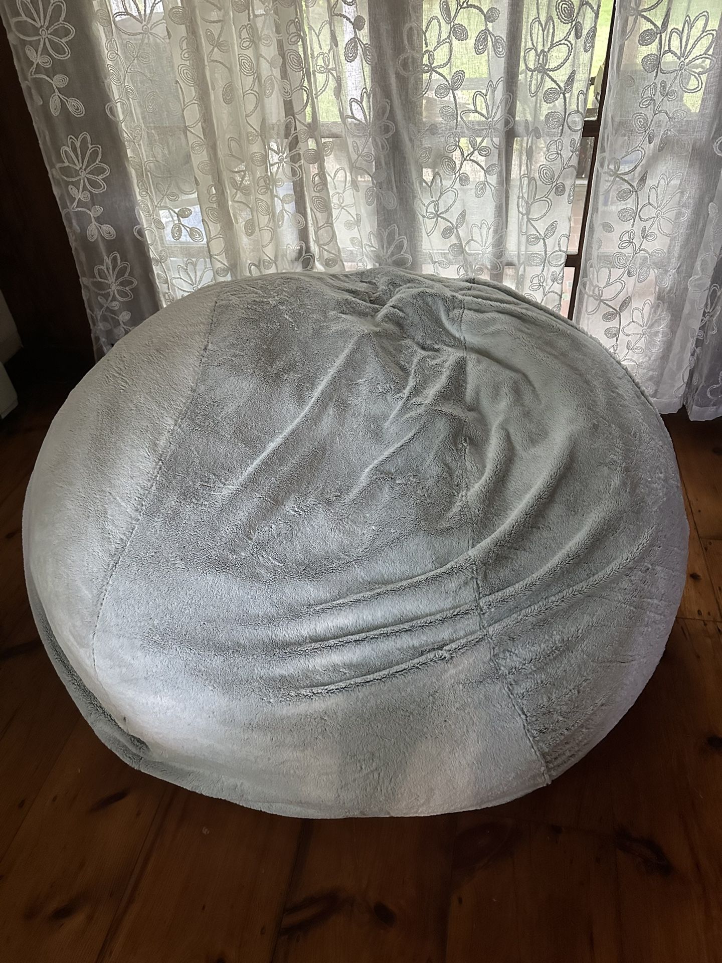 Large Bean Bag Chair W/ Grey Cover