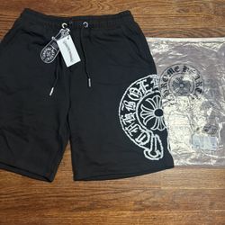 Black Chrome Hearts Shorts 
